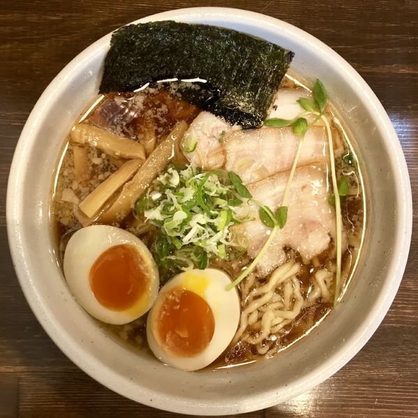 「中華そば ¥750円（味玉＋100円）」@中華そば 西のの写真