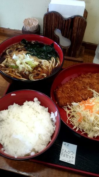 「とんかつそばセット（８３０円）」@そば 天丸の写真