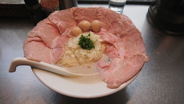 「濃厚帆立明太子蕎麦」@さんじの写真