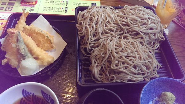 「ランチ海老、天盛りそば、特盛」@夢庵  町田南成瀬店の写真