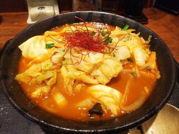 「辛味噌野菜ラーメン860円(大盛り無料)」@伝丸 野田店の写真