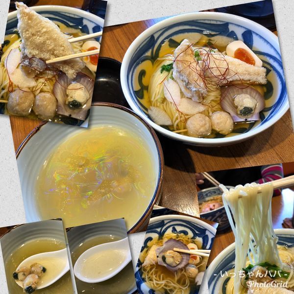 「帆立の冷やしつけそば 甘鯛の松笠揚げを添えて 春」@寿製麺よしかわ 川越店の写真