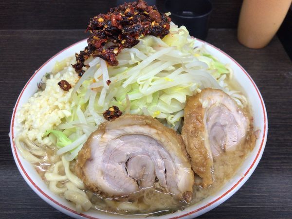「小ラーメン(ニンニク)+ラー油 800円」@ラーメン二郎 川越店の写真