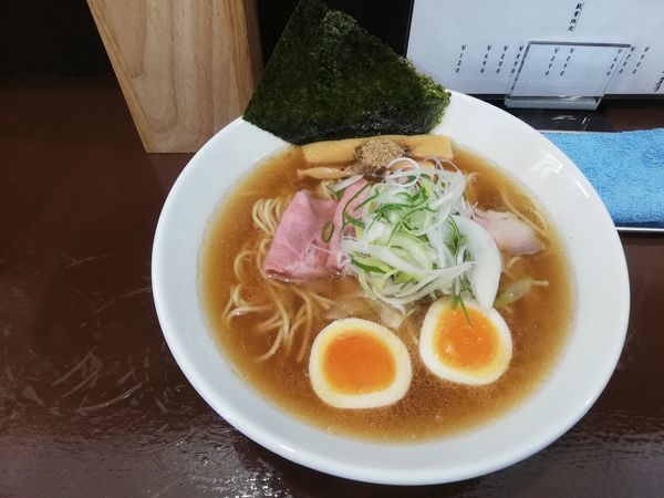 「限定　中華そば鯖とうるめ　　890円　豚メンマごはん350円」@中華そば うお青の写真