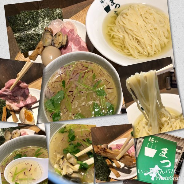 「限定）ゆりかごあさりのつけそば  得製 1180円」@麺やまつ本の写真