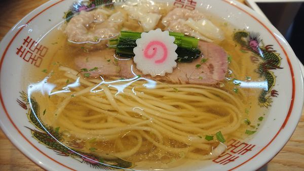 「山椒ラーメン＋肉ワンタン3個」@キング製麺の写真