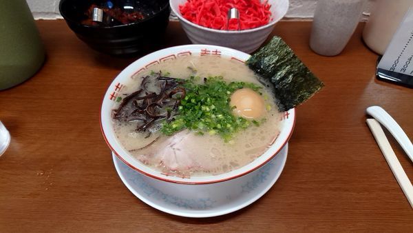 「らーめん味玉」@博多長浜らーめんもりやの写真