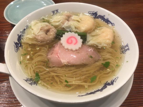 「山椒そば＋肉、エビワンタン各2：1,040円」@中華蕎麦にし乃の写真