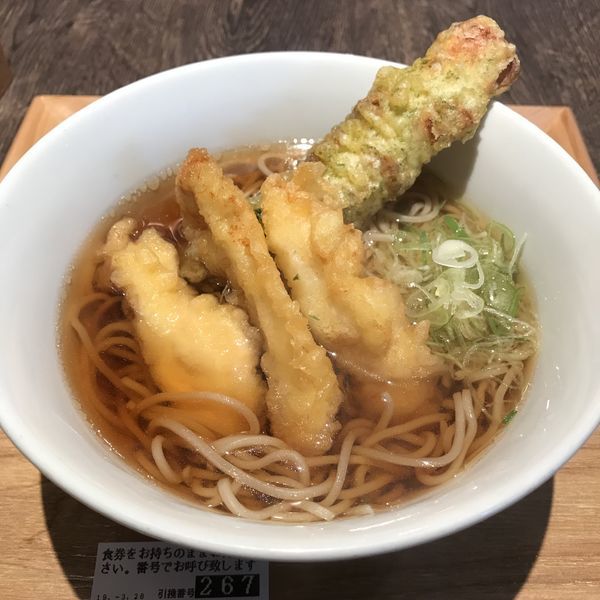 「鶏天ちくわ天（￥550）」@蕎麦 いまゐ 新横浜店の写真