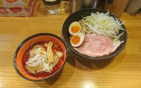 「辛みそつけめん 味付け玉子 ネギ増し」@miso style となみの写真