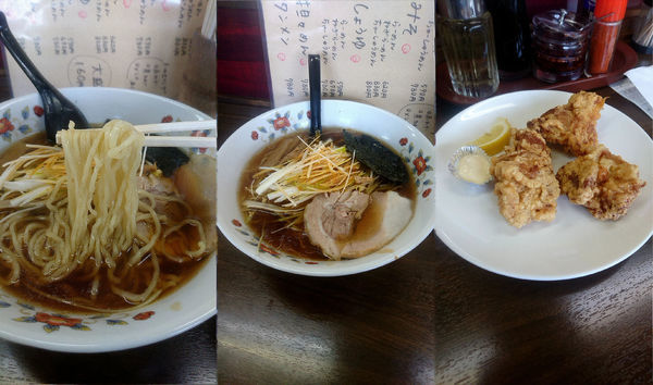 「『しょうゆ ねぎらーめん+鶏唐揚げ3個(￥670+290)』」@麺屋 きんしゃいの写真