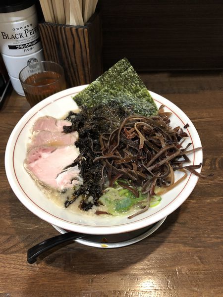 「磯海苔らーめん+キクラゲ」@純の写真