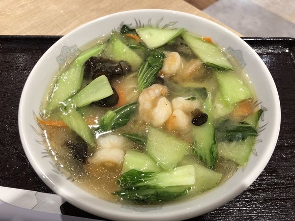 「海老湯麵（900円）」@独一処餃子 ニューコースト新浦安店の写真