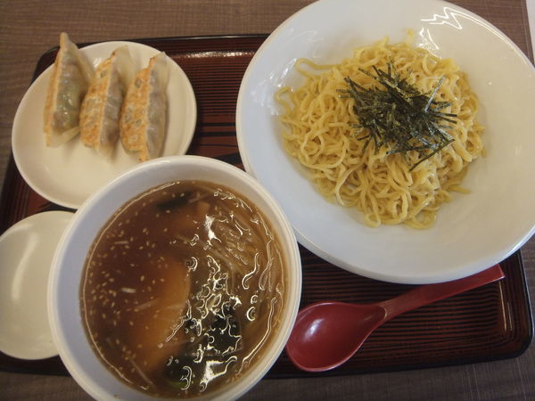 「魚介醤油つけめん669円(クーポンで半餃子無料)」@みそのめん王 若柴店の写真