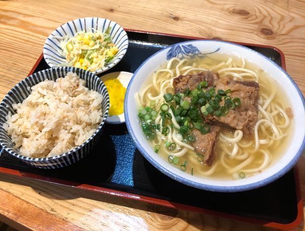 「ソーキそば・ランチセット ¥750」@みやら製麺の写真