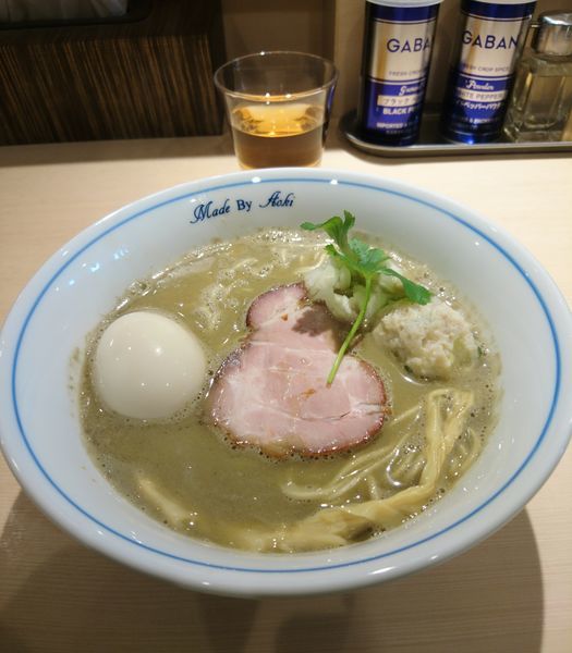 「特濃煮干しらーめん 味玉」@中華蕎麦 あお木 secondの写真