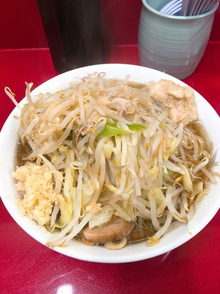「小ニンニクアブラ」@ラーメン二郎 越谷店の写真