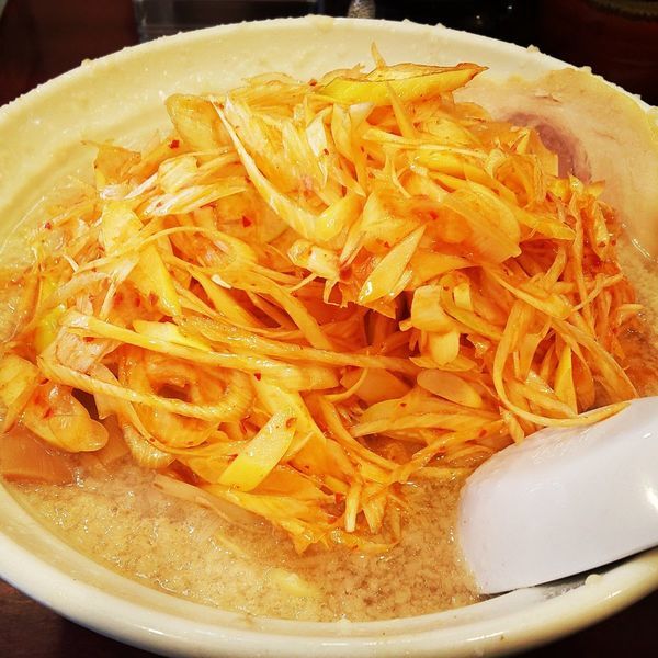「辛ネギしょうゆラーメン+ランチセット(半ライス+ギョーザ3)」@こってりらーめん なりたけ TOKYOの写真