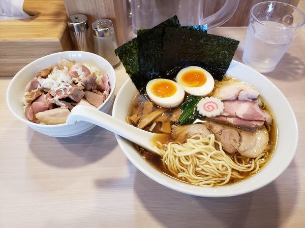 「特製中華そば　チャーシューご飯」@中華ソバ ちゃるめの写真