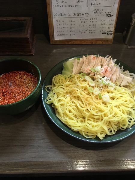 「広島つけ麺 ささみ 中盛 野菜増し」@麺屋 求の写真