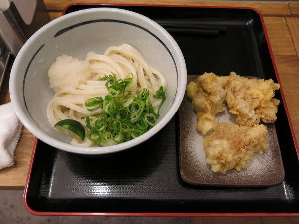 「冷[並盛]とり天おろし醤油：450円」@おにやんま 人形町店の写真