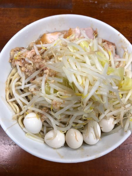 「小ラーメン うずら やさいあぶら」@蓮爾 新町一丁目店の写真
