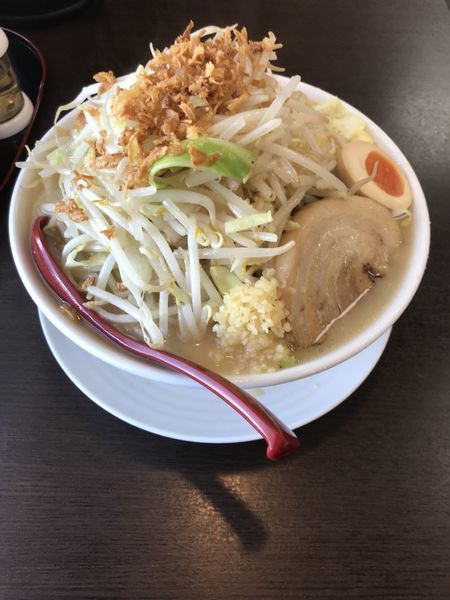 「にんにくみそ野菜ラーメン　大盛り」@麺屋 銀次の写真