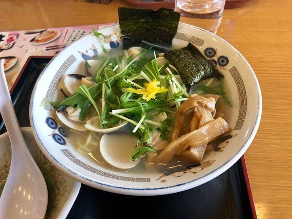「期間限定 塩ダシはまぐりラーメン¥680」@山田うどん 北中店の写真