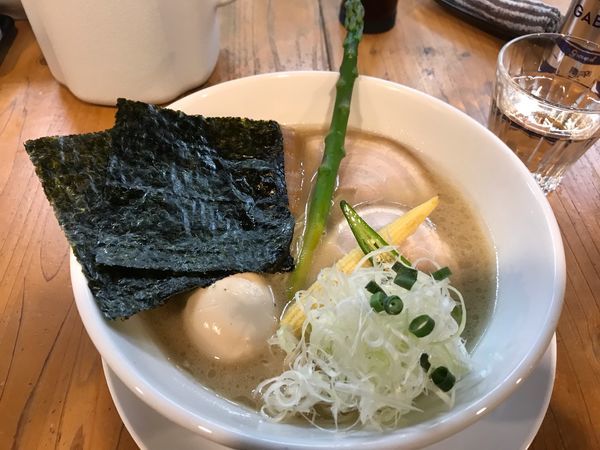 「特製豚白湯+味付半替玉」@ろく月の写真