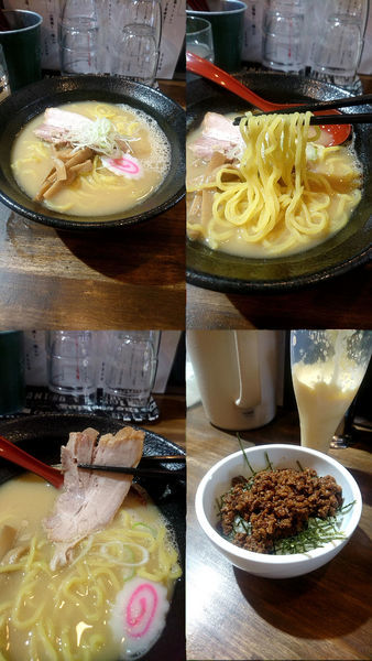 「『白ふじラーメン+ミニタンタン飯(¥700+300)』」@麺や Fujiの写真