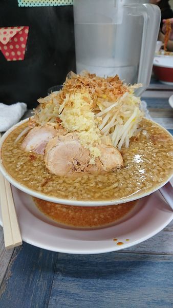 「マンモスラーメン ニンニク」@泪橋 西八幡店の写真
