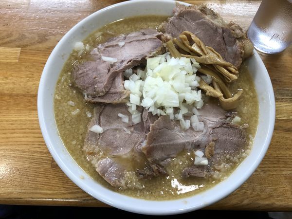 「肉中華そば味噌大盛鬼脂」@中華そば136の写真