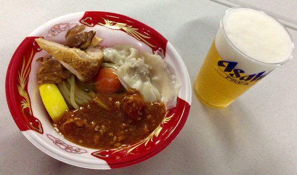 「ＴＫＭ(卵かけ麺)with 熱いぞ熊谷tp & ビール」@中華蕎麦とみ田 冨田治PRESENTS 最強ラーメン祭2019 in 小山の写真