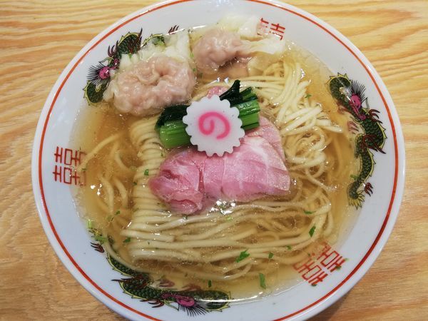 「山椒ラーメン(肉ワンタン2個入り)」@キング製麺の写真