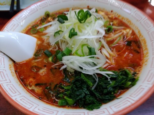 「ミニドラたんたん麺650円辛さドラゴン級」@らーめん ドラごんちの写真