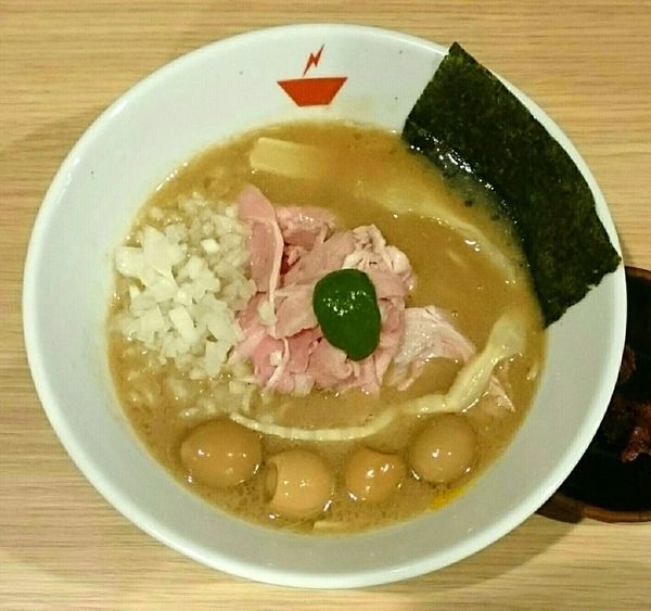 「蟹そば 燻製うずら 辛味 蟹餃子」@crab台風。の写真