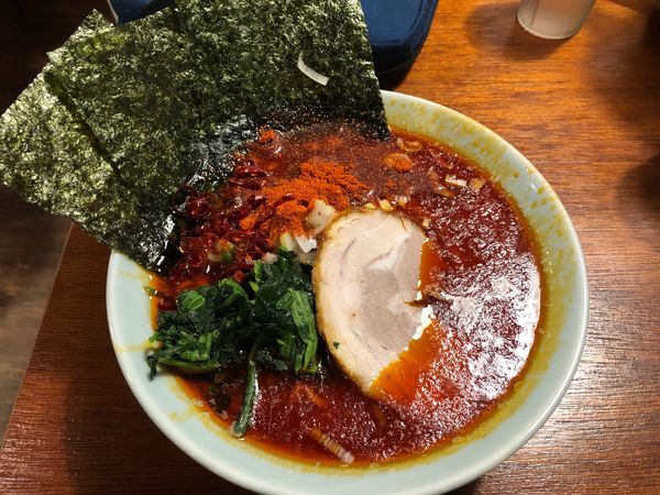 「地獄ラーメン 大辛」@鶴一家の写真