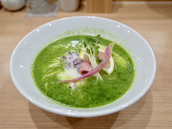 「鶏白湯バジルsoba…950円」@鶏soba 㐂咲の写真