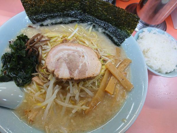 「ネギラーメン(醤油)+半ライス」@ラーメンショップ 東大室店の写真