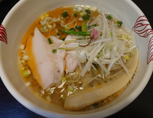 「【限定】春のえびわんたん 鶏そば」@麺処 あす花の写真