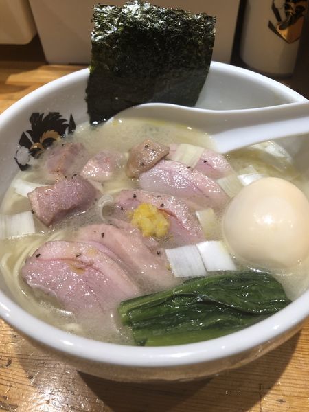 「特製鴨中華そば(塩)＋鴨雑炊丼(小)＋フォアグラ単品」@満鶏軒の写真