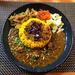 カレー定食二種盛り