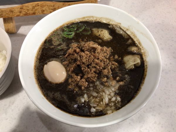 「限定 特製黒胡麻坦々麺(1150円)+ごはん(100円)」@ラーメン星印の写真