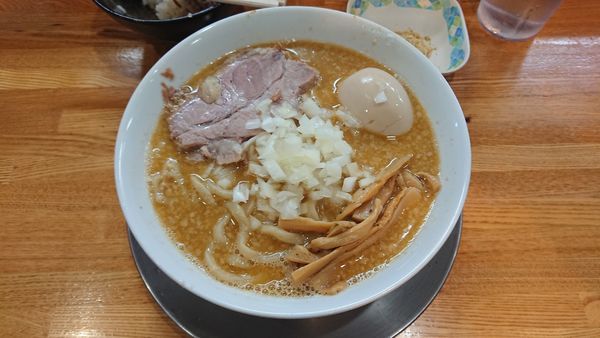 「【限定】中華そば 味噌 850円 + 肉丼 300円」@中華そば136の写真