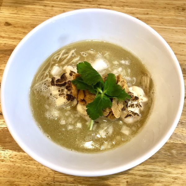 「【限定】雲丹と真鱈白子の鶏白湯 ￥850」@寿製麺よしかわ 坂戸店の写真