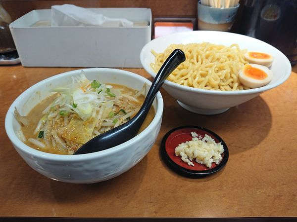 「辛味噌つけ麺＋味付玉子」@萬馬軒 花橙の写真