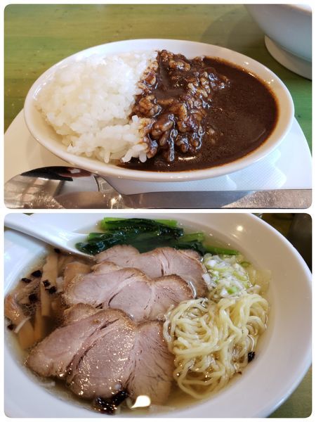 「焼豚そば　ミニカレー」@インディアン 池上店の写真