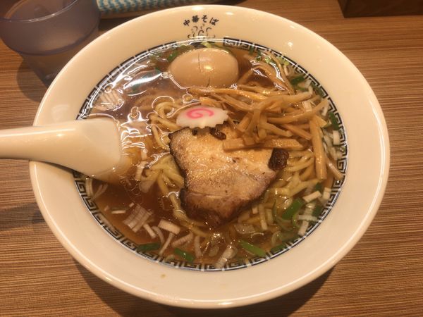 「中華そば白味玉入：800円」@中華そば 六感堂の写真
