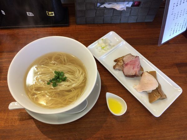 「限定 あご節コンチータ改 & 餃子」@塩らーめん 千茶屋の写真