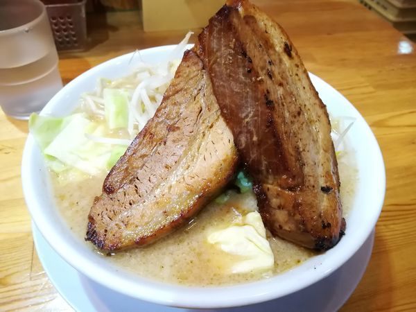 「男気味噌（並）＋男気肉」@らーめん まるはちの写真